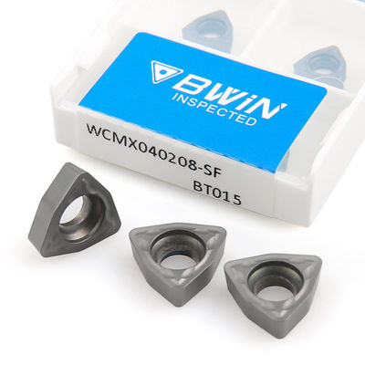 Wcmx030208 Sisipan Bor U Wcmx040208 Sisipan Tungsten Carbide Pemotongan yang Dapat Diindeks
