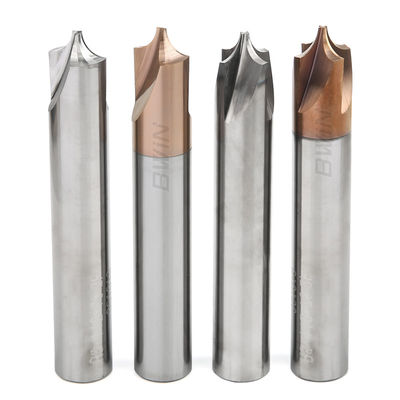 Inner R 2 Flute Milling Cutter HRC55 Gelar Untuk Aluminium Karbida Padat